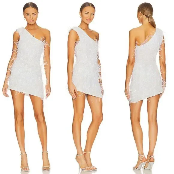 Retrofete SINA FEATHER mini DRESS XS - Picture 14 of 14